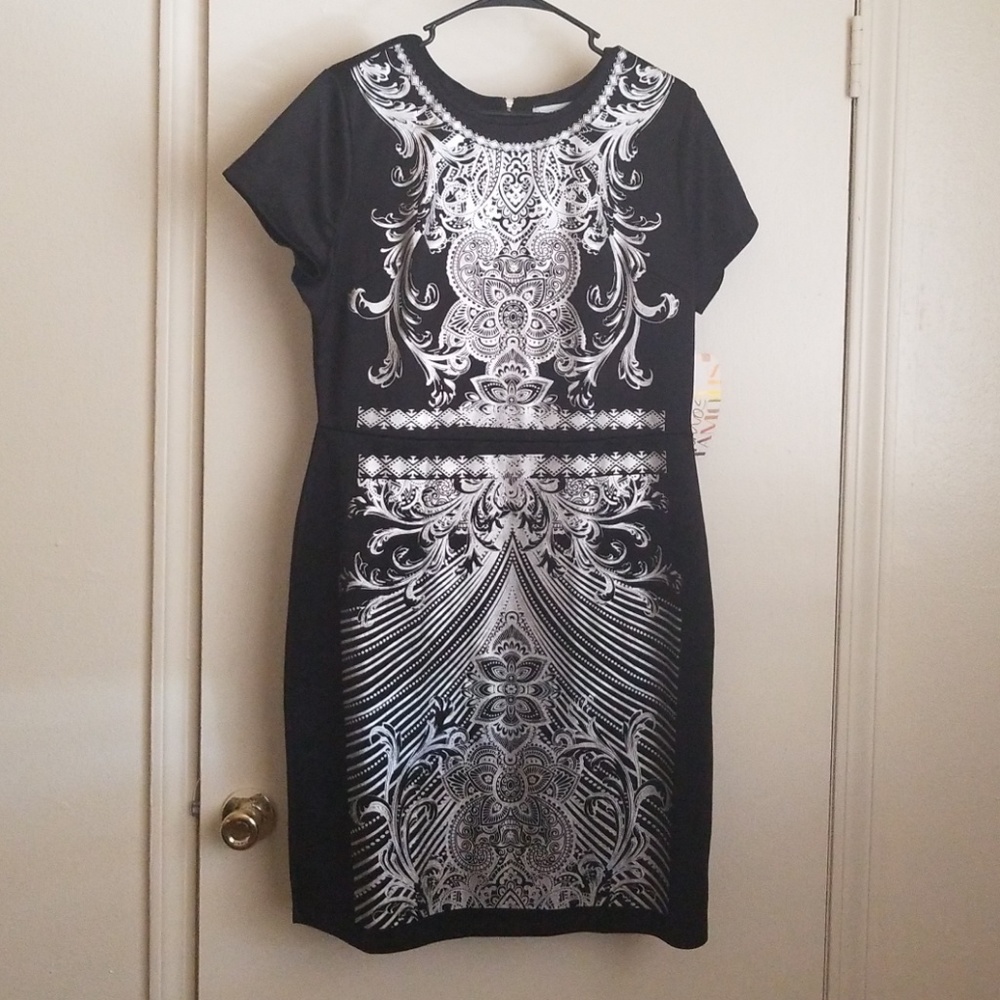 Black and silver dress